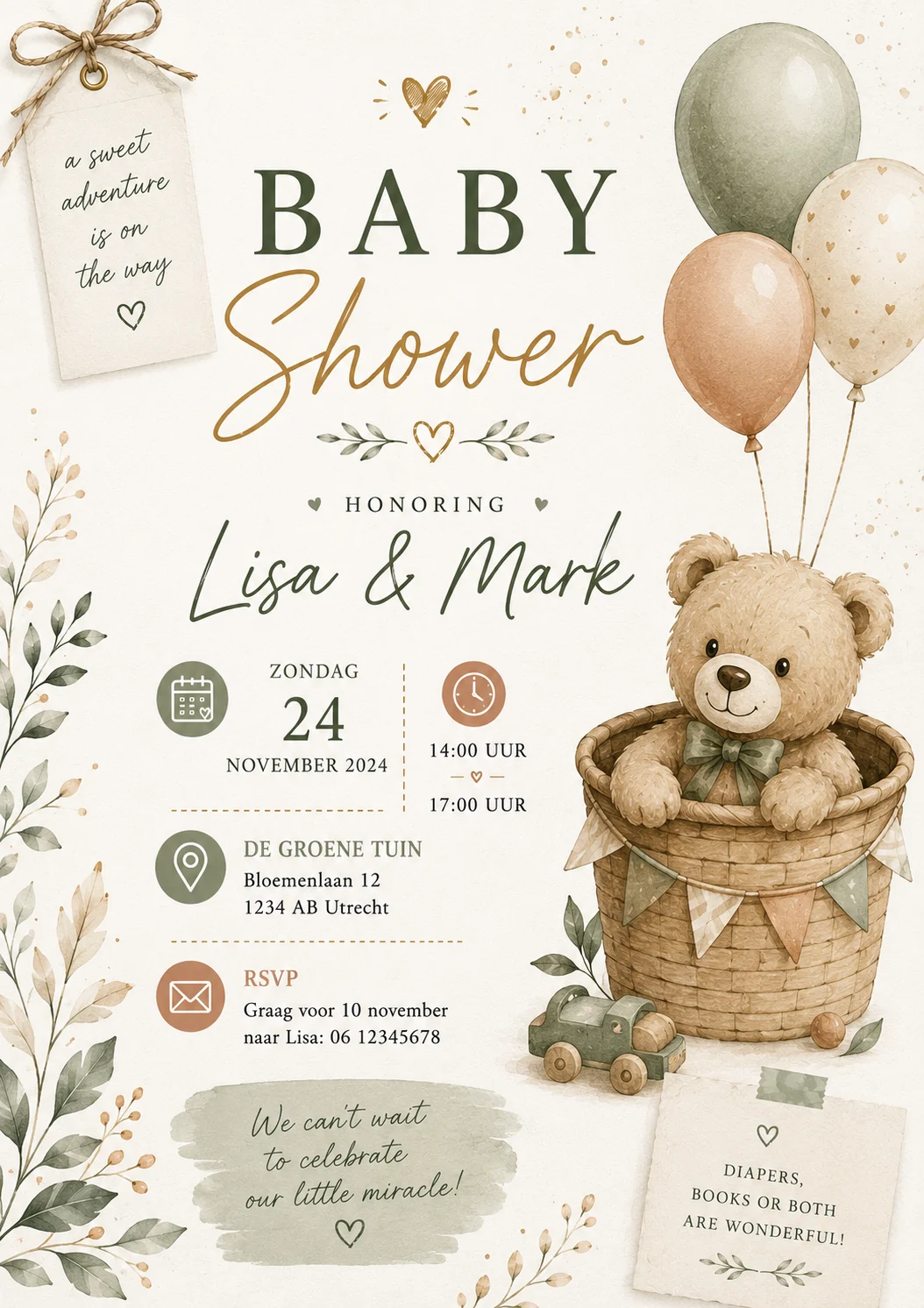 Ballonnenmand babyshower
