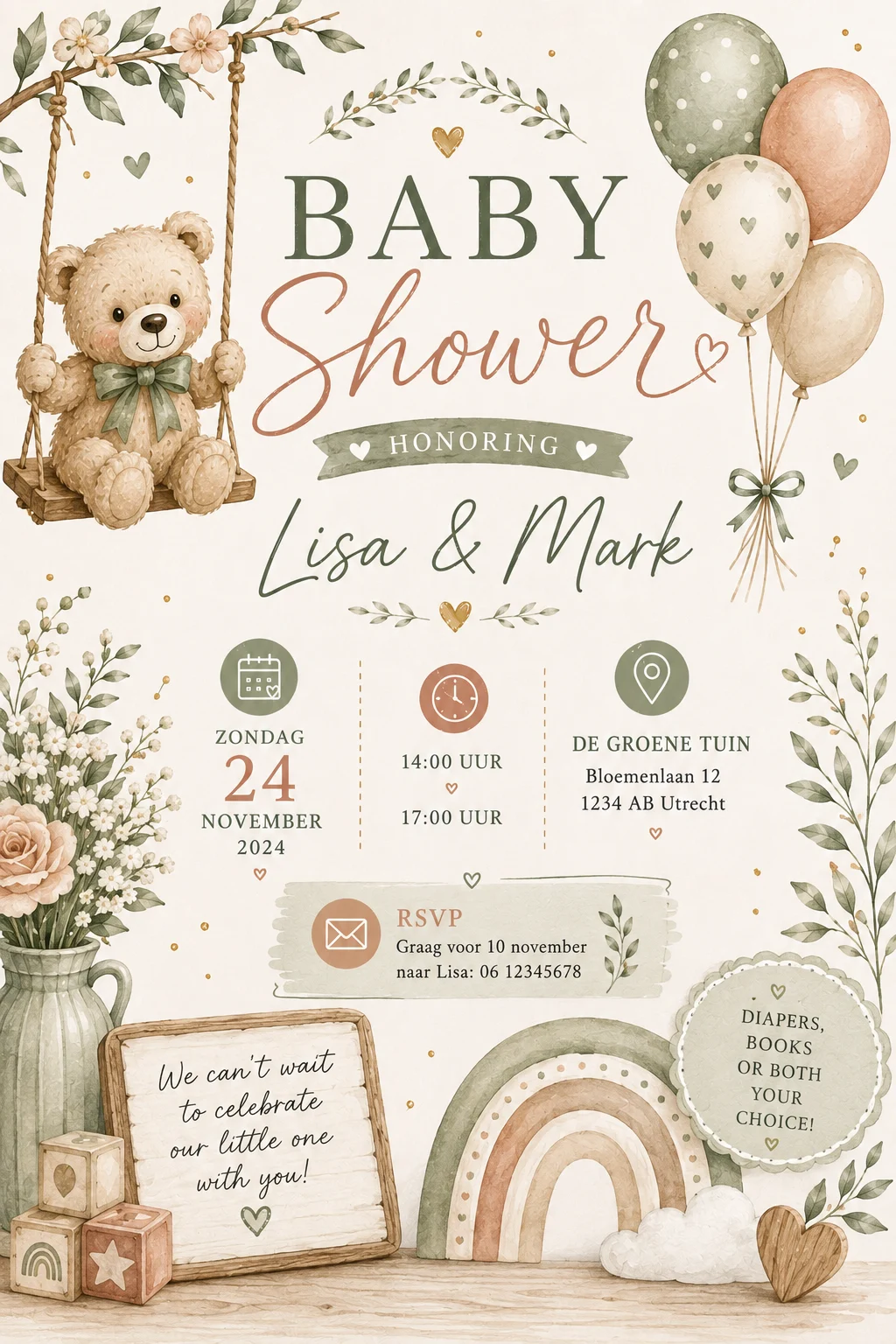 Rainbow nursery babyshower